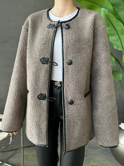 Aplikeli Kürklü Mont CAMEL