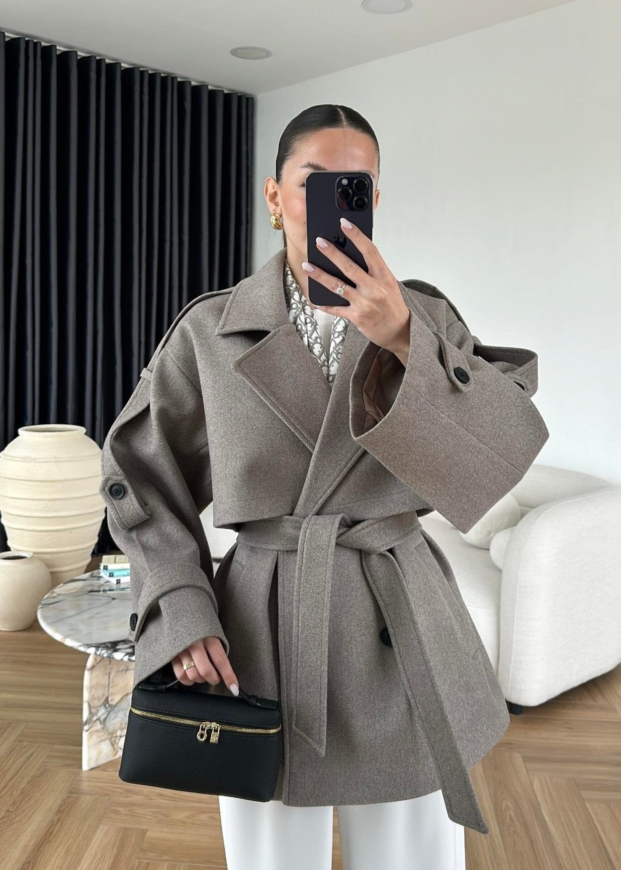 Ara Boy Kaşe Kaban VİZON