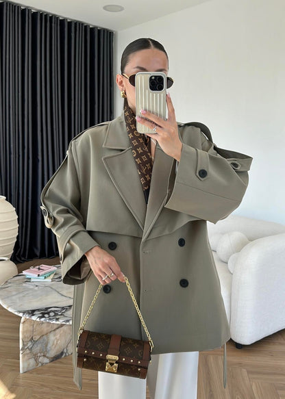 FORTİS Ara Boy Trençkot HAKİ
